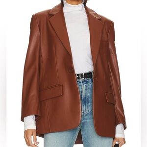 Steve Madden faux leather blazer